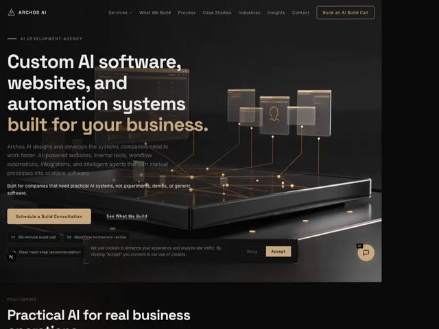 Archos AI website built by Archos AI