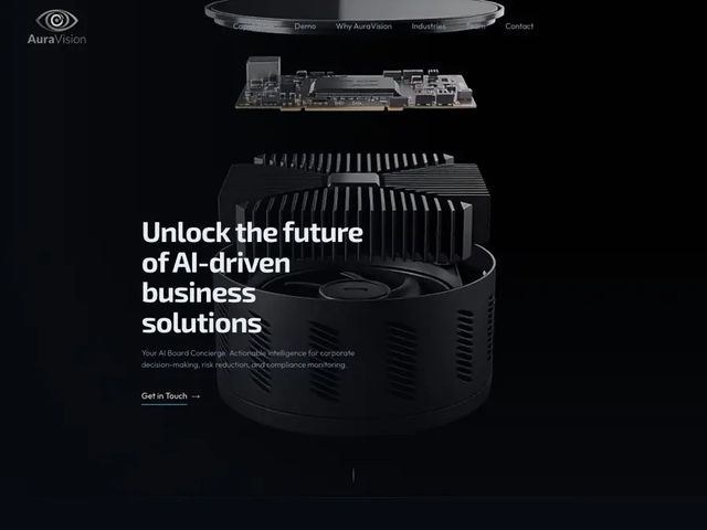 AuraVision website built by Archos AI